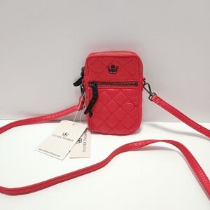 Oliver Thomas 24+7 Cellphone Crossbody Phone Bag Purse Red NEW